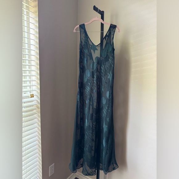 Victoria's Secret Other - Vintage Victoria’s Secret gold label Sheer green Sleeveless slip Dress